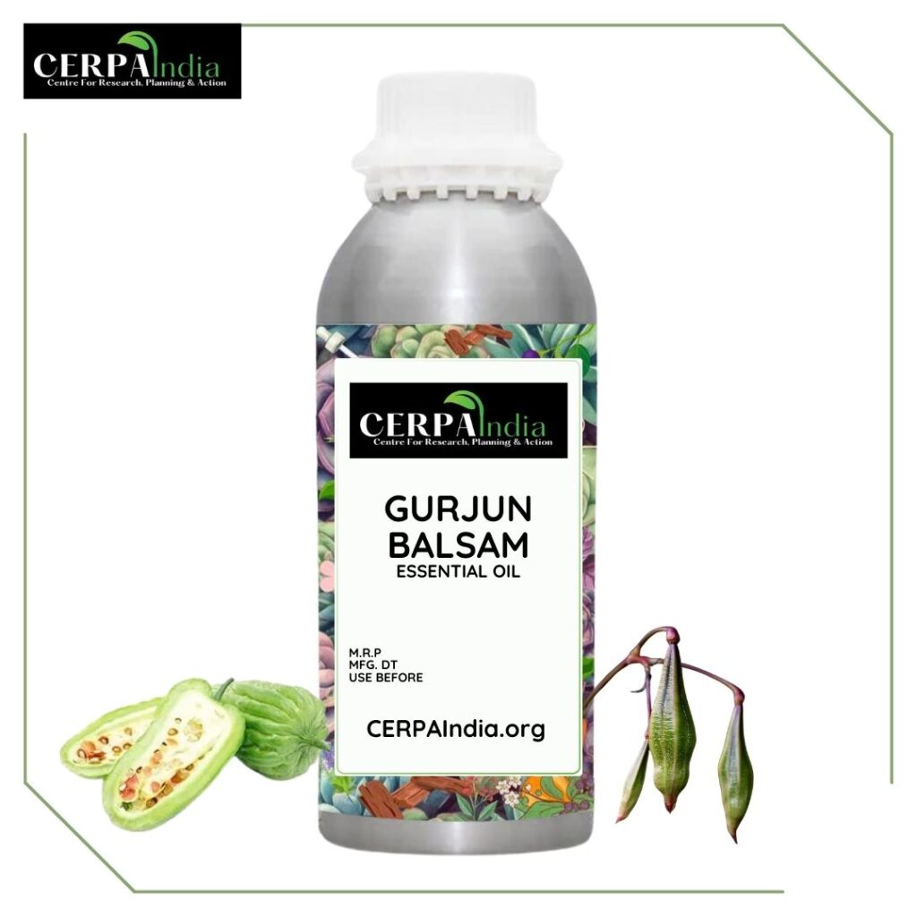 Gurjun Balsam Essential Oil Bottle with Gurjun Balsam Resin